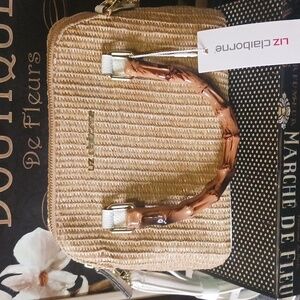 Liz Claiborne Ladies Straw Purse NWT